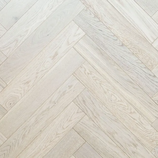 Project White Herringbone Parquet