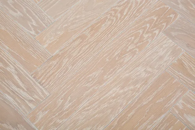 Super White Herringbone Parquet