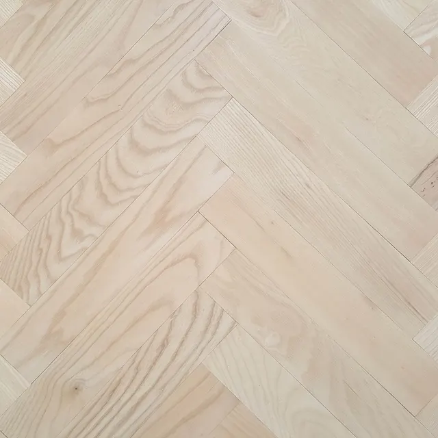 Raw Ash Herringbone Parquet
