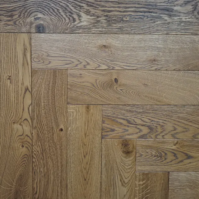 Dark Oak Herringbone Parquet