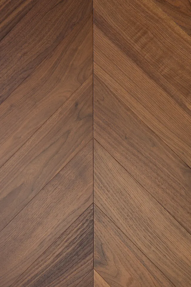 Black Walnut Chevron Parquet