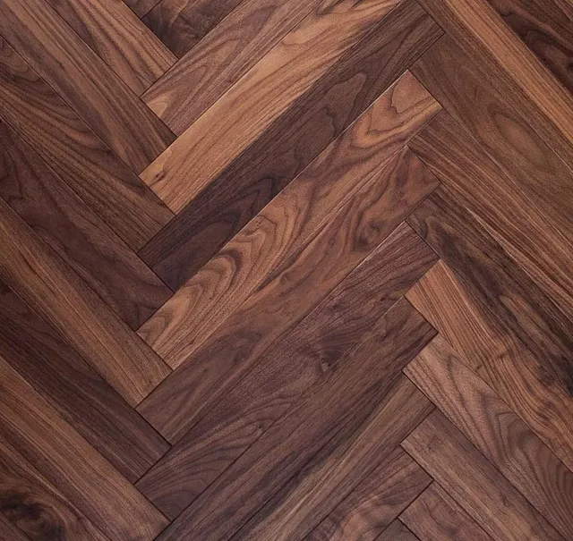 Black Walnut Herringbone Parquet