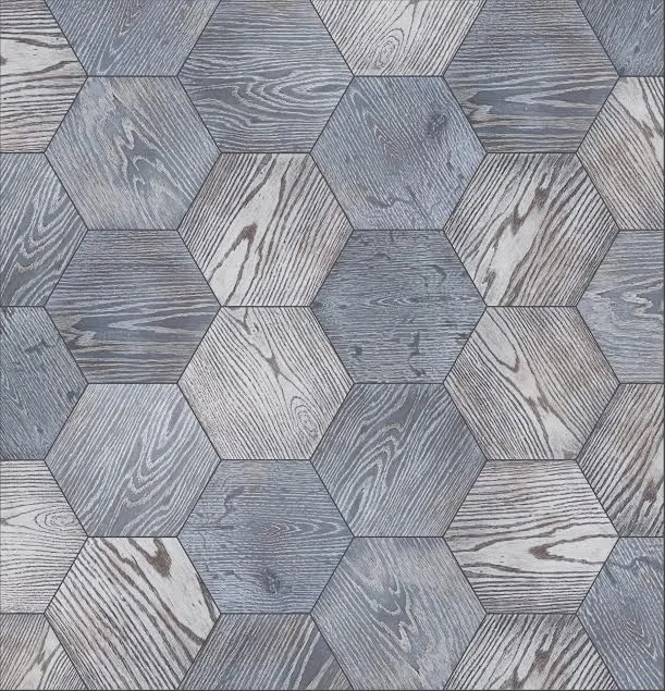 Silver Hexagon Parquet