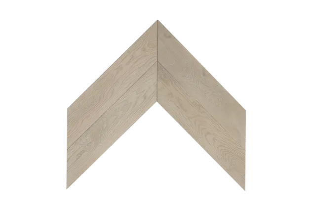 Light White Vanadium 2 Chevron Parquet