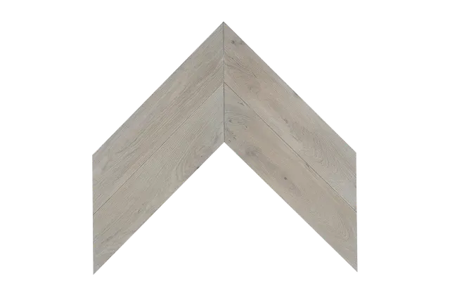 White Vanadium Chevron Parquet