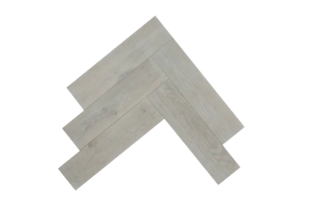 Ash Light Grey Gallium Herringbone Parquet