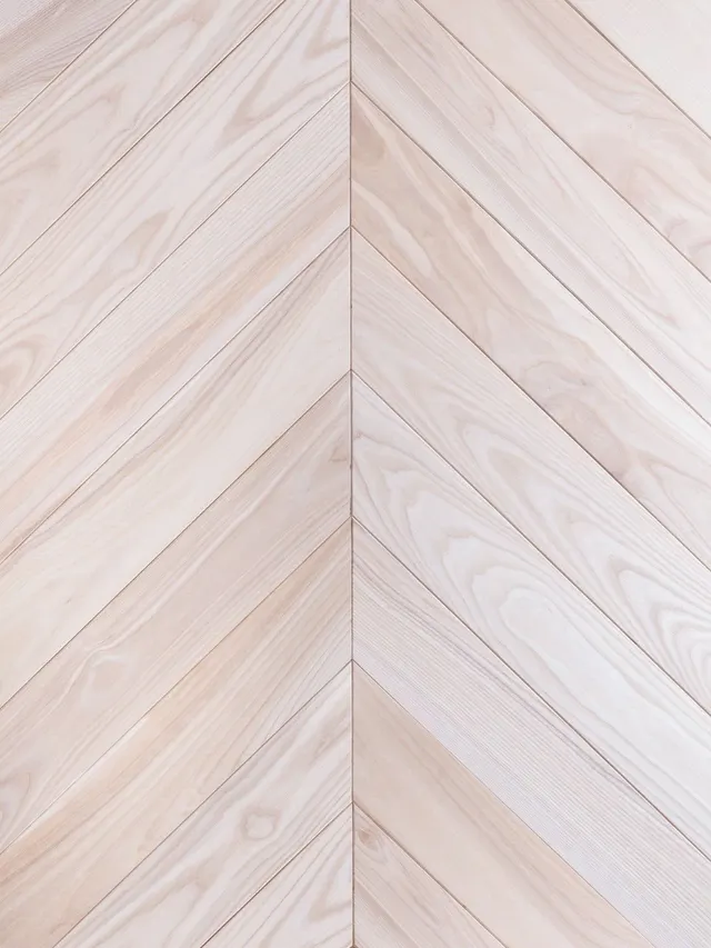 Premium Unfinished Ash Chevron Parquet Flooring
