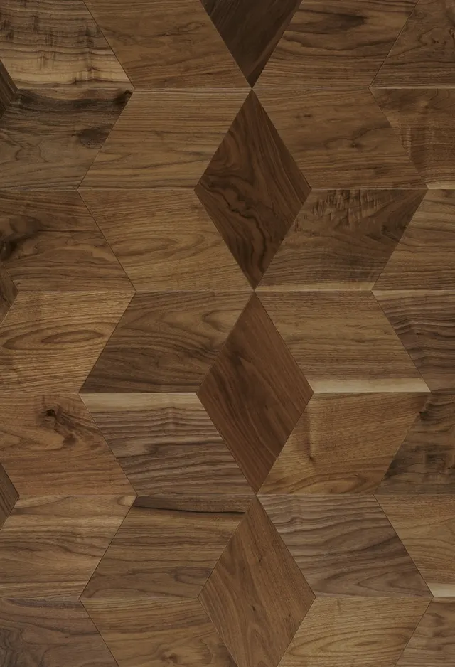 Cube Pattern Parquet American Walnut
