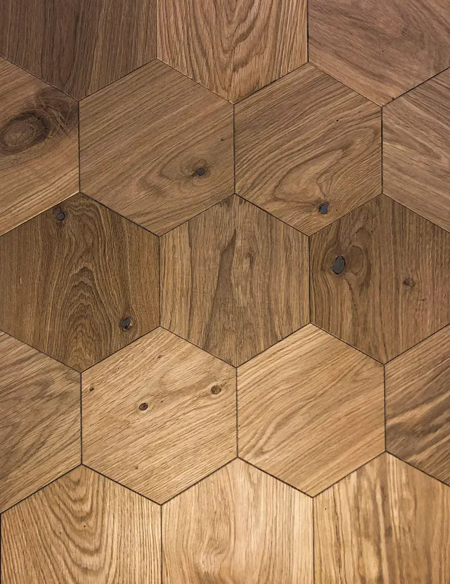 Smoked Oak Hexagon Parquet