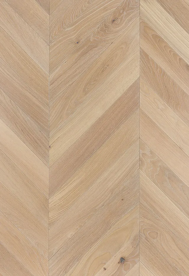 Natural White Chevron Parquet