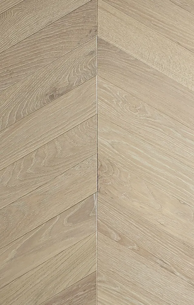 White Fog Chevron Parquet