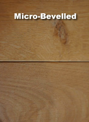 Beveled wood flooring