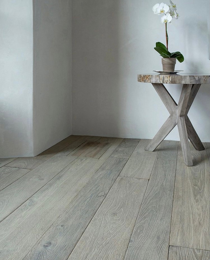 Bleached Grey Oak engineered hardwood flooring