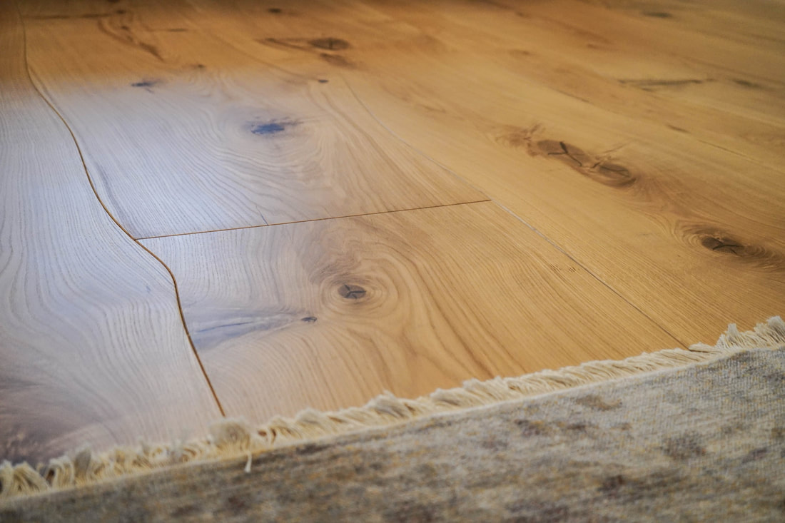 Curved edge oak wood flooring 