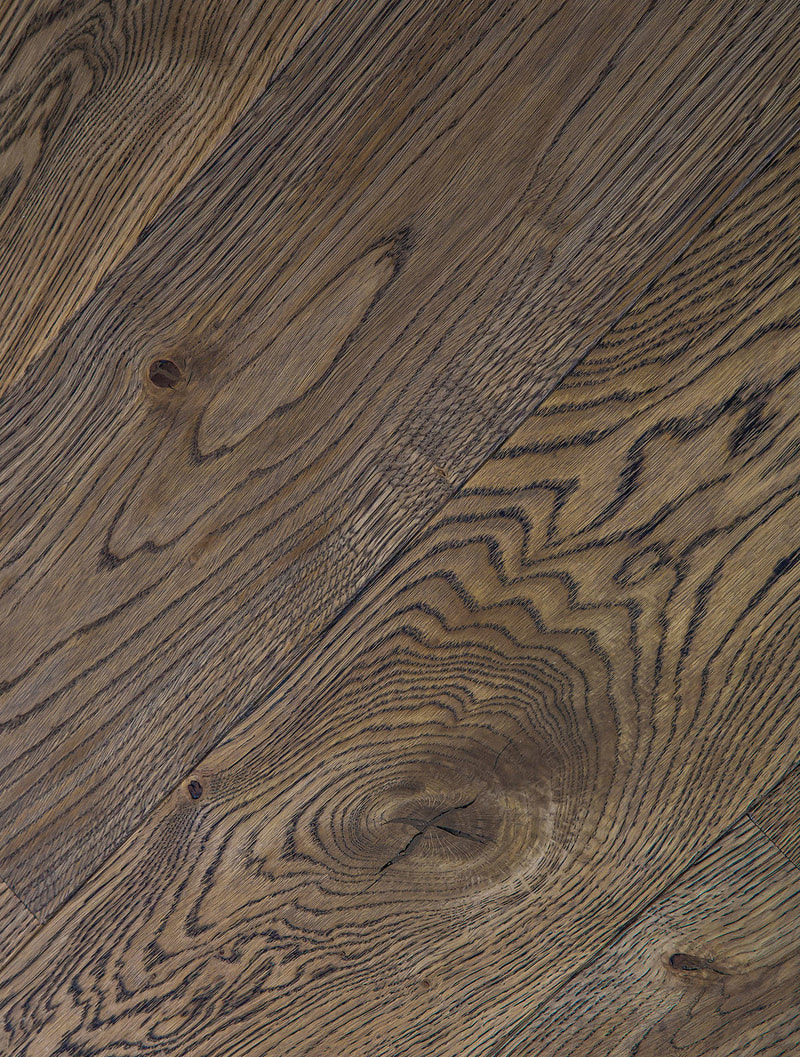 engineered oak wood flooring stained in dark walnut