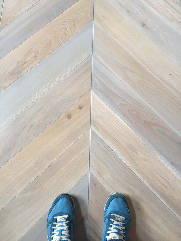 Grey chevron wood flooring UK