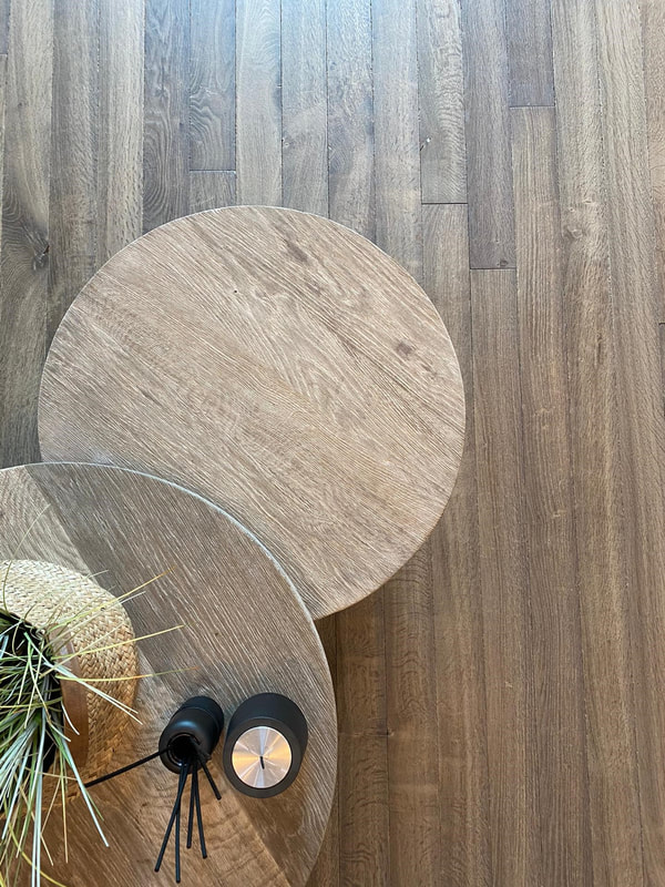 Washed Brown Engineered oak hardwood flooring