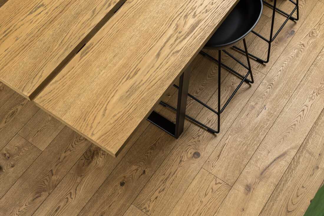 Natural oiled engineered oak wide plank wood flooring