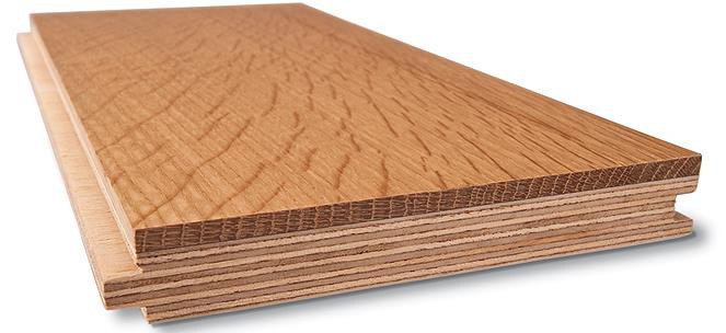 Plywood base engineered European oak wood flooring